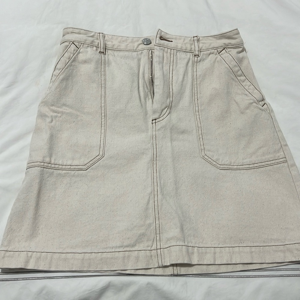 Apc beige denim mini skirt size 38
